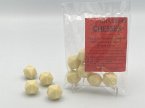 Opaque Polyhedral Bag of 10 Blank Ivory d20