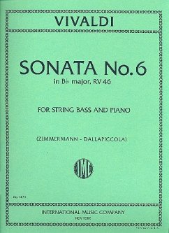 Cover Sonata b flat major RV46 for string bass and piano