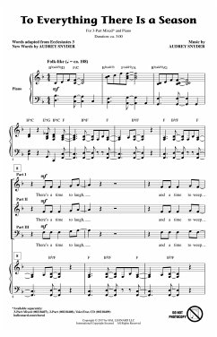 Cover Audrey Snyder, To Everything There Is a Season CD