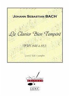 Cover BACH J.S. CLAVIER BIEN TEMPERE BWV846 A 853/LIVRE 1/VOLUME 1/PIANO