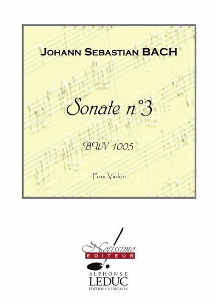BACH J.S. SONATE N03 BWV1005 VIOLON SEUL