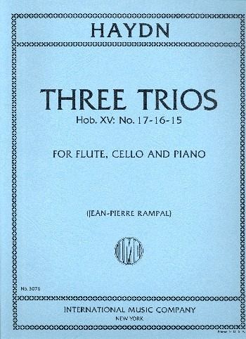 3 Trios from Hob.XV (nos 17, 16, 15) for flute, cello and piano parts 3 Trios from Hob.XV (nos 17, 16, 15) for flute, cello and piano parts