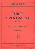 3 Divertimenti KV439b for string trio parts