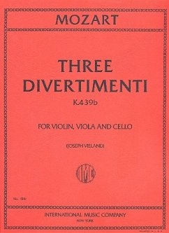 Cover 3 Divertimenti KV439b for string trio parts