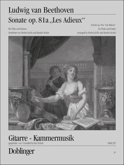 Cover Sonate op.81a Les Adieux für Flöte und Gitarre Partitur und Stimme