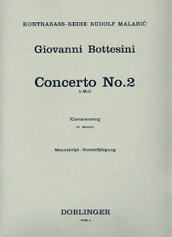 Cover Concerto h-Moll Nr.2 für Kontrabaß und Orchester für Kontrabaß und Klavier