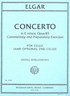 Cover Concerto in e Minor op.85 cello part with commentary and preparatory exercises (cello 2 ad lib)