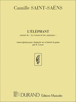 Cover C. Saint-Saens L'Elephant Clarinette-Piano Clarinet (2 Clarinets) and Piano