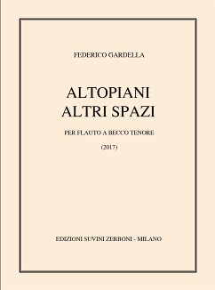 Cover Federico Gardella, Altopiani/Altri spazi Tenor Recorder Buch