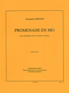 Cover GHIDONI PROMENADE EN MIB SAXOPHONE ALTO OU TENOR ET PIANO