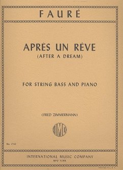 Cover Aprčs un ręve for string bass and piano Zimmermann, Fred, ed