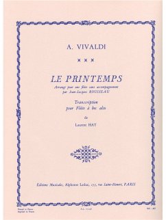 Cover Le printemps transcription pour flűte ŕ bec alto