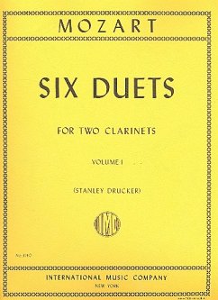 Cover 6 Duets vol.1 for 2 clarinets parts