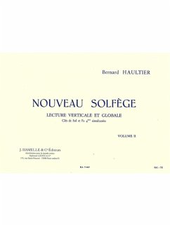Cover HAULTIER NOUVEAU SOLFEGE/LECTURE VERTICALE ET GLOBALE (CLE DE SOL ET FA 4EME) VOL.2