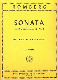 Cover Sonata B flat major op.38,3 for cello and piano