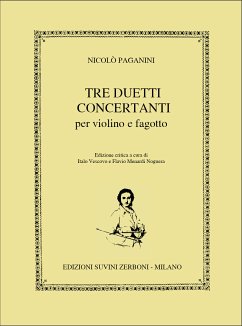 Cover 3 duetti concertanti per violino e fagotto partitura e 2 parti