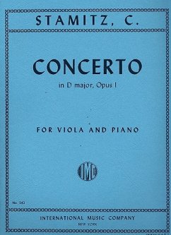 Cover Concerto D major op.1 for viola and piano