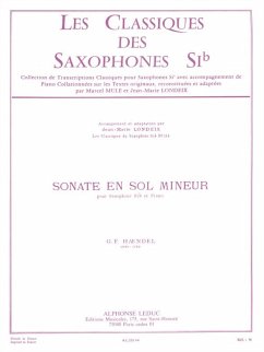 Cover Sonate sol mineur pour saxophone et piano