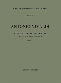 CONCERTO DO MAGGIORE PER FAGOTTO E ARCHI, R 474/P 69/F VIII:4 PARTITURA