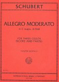 Allegro moderato C-Dur D968 für 3 Violoncelli Partitur und Stimmen