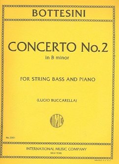 Cover Concerto b minor no.2 for string bass and piano Buccarella, Lucio, ed.