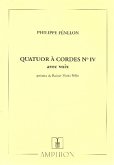 Quatuor ŕ cordes no.4 pour quatuor et voix partition