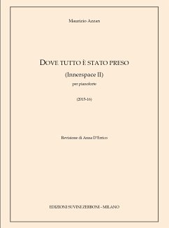 Cover Maurizio Azzan, Dove tutto č stato preso Klavier Buch