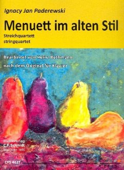 Menuett im alten Stil für Streichquartett Partitur und Stimmen