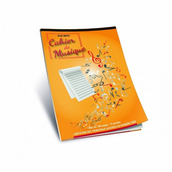 Cahier De Musique Bloc 12 Portees Perforees