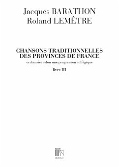 Cover Barathon Lemetre Vol 3 Chansons Tradition.Provinces De Music Education