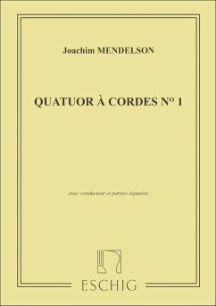 J. Mendelson Quatuor A Cordes N. 1 Partition Et Parties Quartet