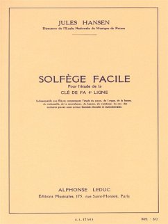 Cover HANSEN SOLFEGE FACILE POUR L'ETUDE DE LA CLE DE FA 4EME LIGNE
