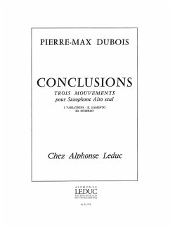 Cover DUBOIS P.M. CONCLUSIONS SAXOPHONE MIB SEUL
