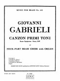 CANZON PRIMI TONI FOR 4-PART BRASS CHOIR WITH ORGAN SCORE+ PARTS AE