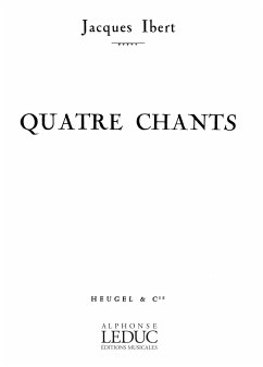 Cover IBERT 4 CHANTS VOIX MOYENNE ET PIANO