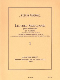 Cover LE MONNIER LECTURE SIMULTANEE POUR DEBUTANT VOL 1:LECTURE SIMULTANEE CLE SOL/FA