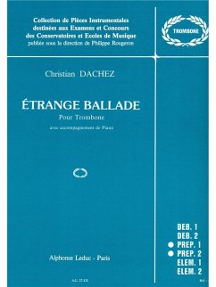 Cover ETRANGE BALLADE POUR TROMBONE AVEC ACCOMPAGNEMENT DE PIANO O