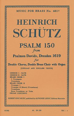 Cover SCHUTZ/MARIER PSALM 150 VOCAL SCORE(PARTIE DE CHOEUR)MFB601V