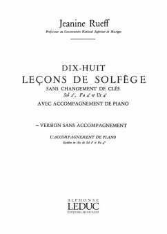 Cover RUEFF 18 LECONS SOLFEGE S/CHANGT CLE 3 CLES NON MELANGEES(SOL 2EME FA 4EME U5 4EME)S/A