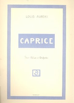 Cover Caprice pour violon et orchestre pour violon et piano