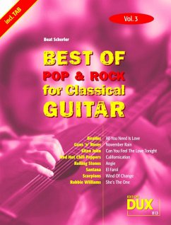 Cover Best of Pop & Rock for Classical Guitar Vol. 3