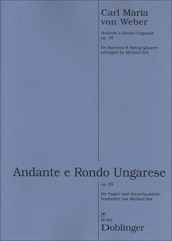 Andante e Rondo ungarese op.35 für Fagott und Streichquartett Partitur und Stimmen