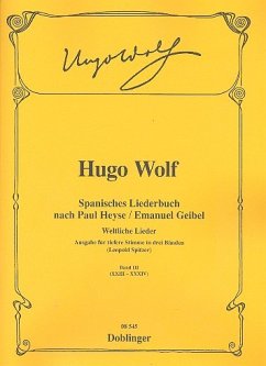 Weltliche Lieder aus dem spanischen Liederbuch Band 3 für tiefe Singstimme und Klavier