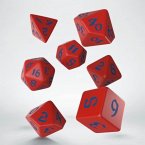 Classic Runic Red & blue Dice Set (7)