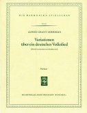 Goodman, Alfred Grant Variationen über ein deutsches Volkslied Akkordeonorchester Partitur