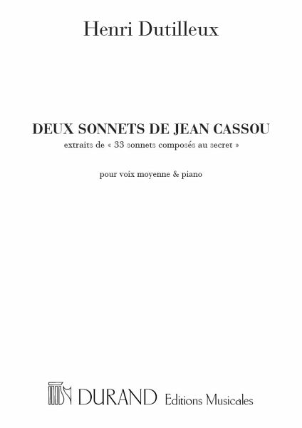 2 sonnets de Jean Cassou pour voix moyenne et piano (1954) 2 sonnets de Jean Cassou pour voix moyenne et piano (1954)