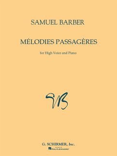 Samuel Barber, Melodies Passageres Op.27 High Voice and Piano Buch