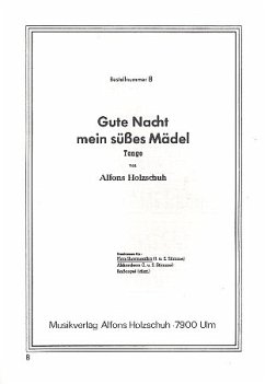 Cover Gute Nacht mein süßes Mädel Tango für Handharmonika