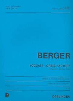 Cover Toccata Orbis factor Hommaga ŕ Maurice Ravel für Klarinette und Orgel (Pauken ad lib.)