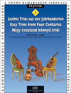 Cover Leichte Trios aus 4 Jahrhunderten Band 1 für 2 Violinen, Violoncello (Viola) und gitarre ad lib., Partitur und Stimmen